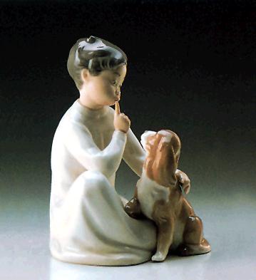 lladro figurines boy with dog