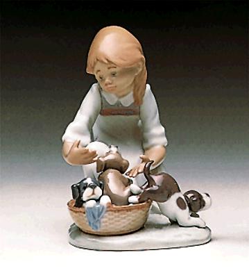Lladro 5595 JOY IN A BASKET Pricing and Reference Guide